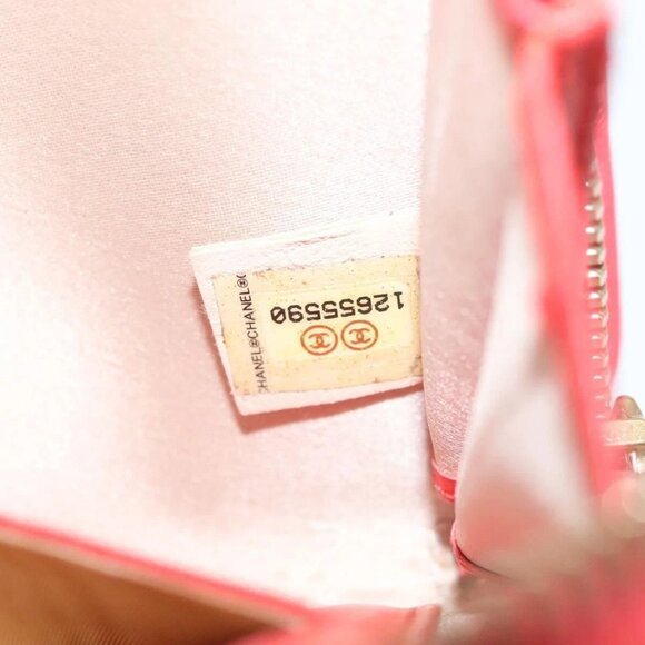 CHANEL Chain Shoulder Wallet Enamel Orange Gold - Picture 13 of 16